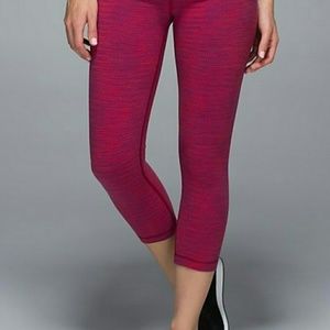 Lululemon Wunder Under Crop Flaming Tomato